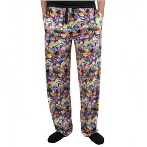 Nickelodeon Pajama Lounge Pants Sz L Sleepwear Pockets Rugrats Ren Stimpy Arnold